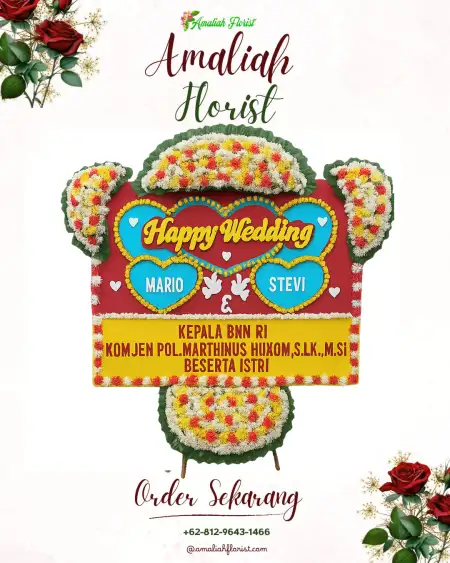 Papan Bunga Pernikahan Pelindung Hewan
